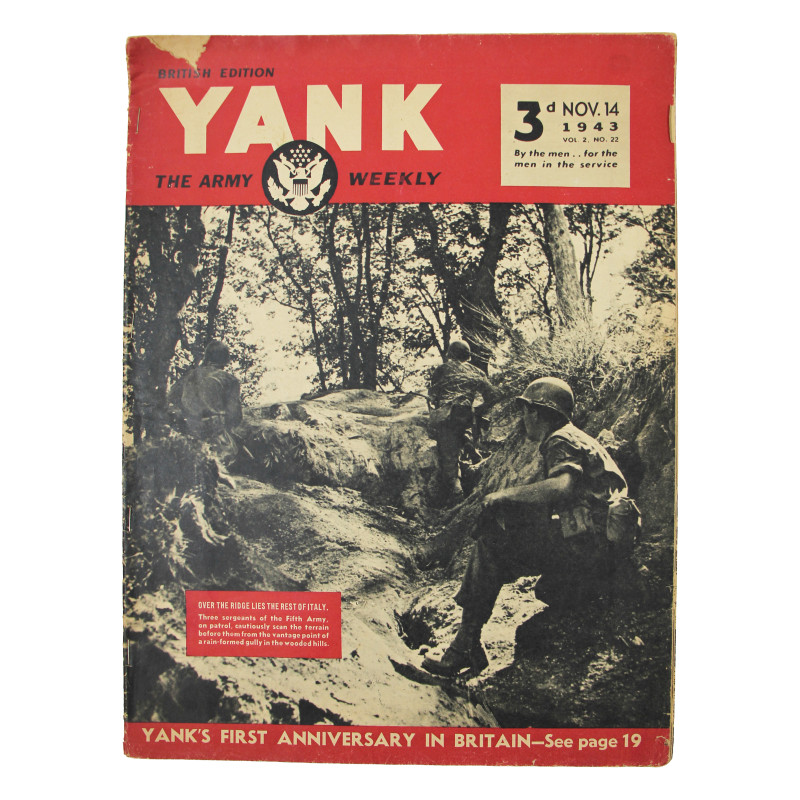 Magazine, YANK, British Edition, November 14, 1943, 'Over The Ridge Lies The Rest of Italy'