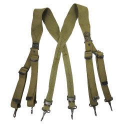 Suspenders, Belt, M-1936, 1942, T/Sgt. Donald Reese, 405th BS, 38th BG, 5th Air Force, USAAF, PTO
