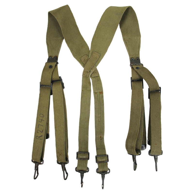 Suspenders, Belt, M-1936, 1942, T/Sgt. Donald Reese, 405th BS, 38th BG, 5th Air Force, USAAF, PTO