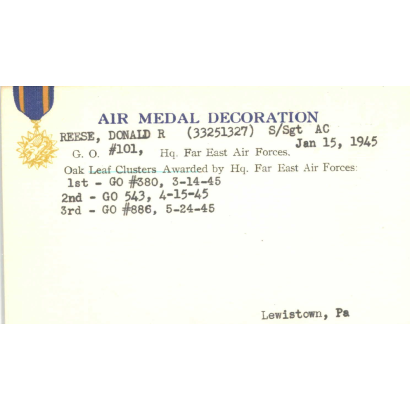 Brêlage M-1936, 1942, T/Sgt. Donald Reese, 405th BS, 38th BG, 5th Air Force, USAAF, PTO