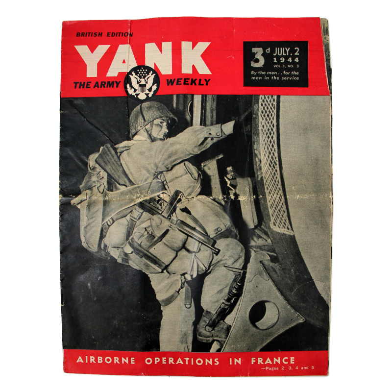 Magazine YANK, 2 juillet 1944, "Airborne Operations in France", Pvt. Joseph Gorenc, 506th PIR, 101st Airborne Division