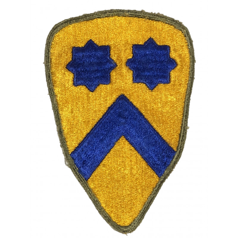 Insigne, 2nd Cavalry Division, bord vert