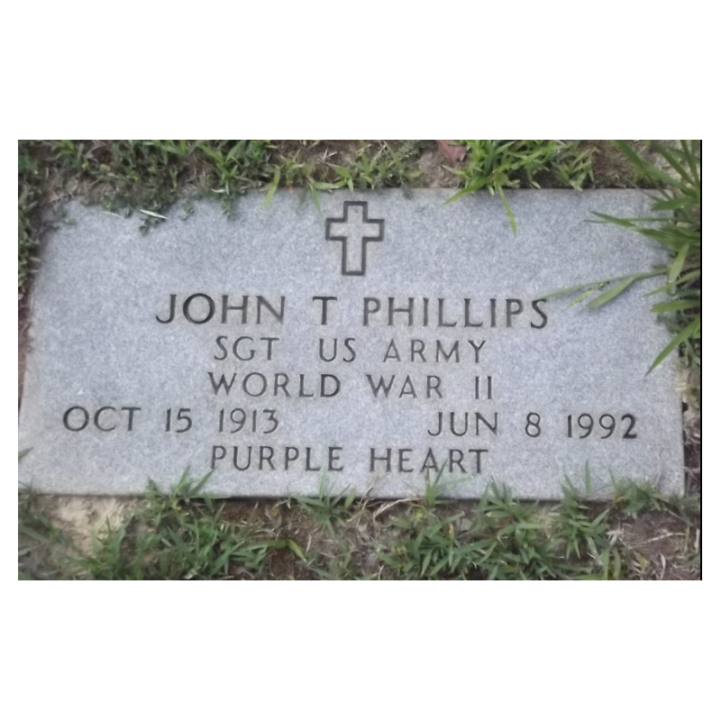 Grouping, Sgt. John Phillips, Co. H, 395th Inf. Regt., 99th Infantry Division, WIA, ETO