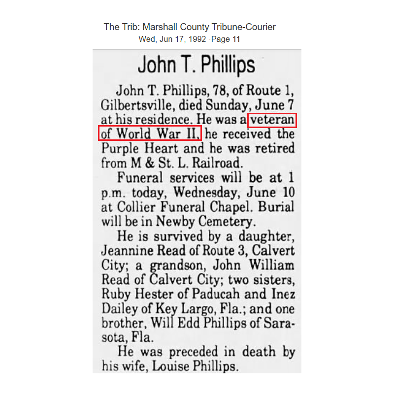 Grouping, Sgt. John Phillips, Co. H, 395th Inf. Regt., 99th Infantry Division, WIA, ETO