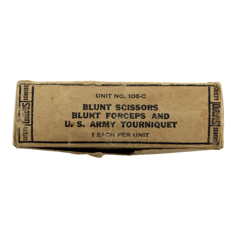 Kit, ciseaux, pince et garrot, US Army, Unit No. 108-C, DAVIS EMERGENCY EQUIPMENT CO., INC.