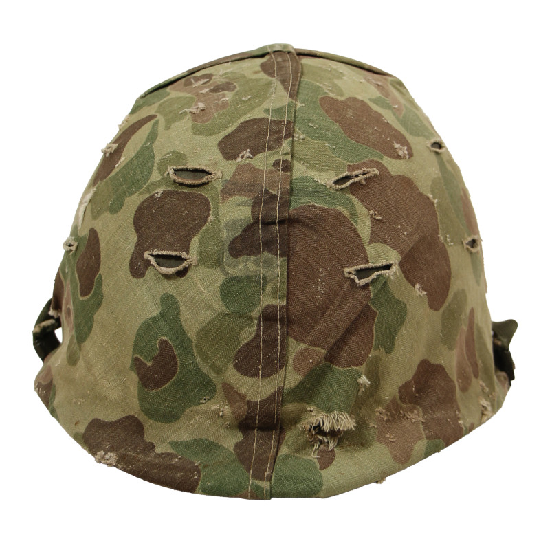 Casque M1, pattes mobiles, liner Westinghouse, couvre-casque camouflé, USMC, Corée