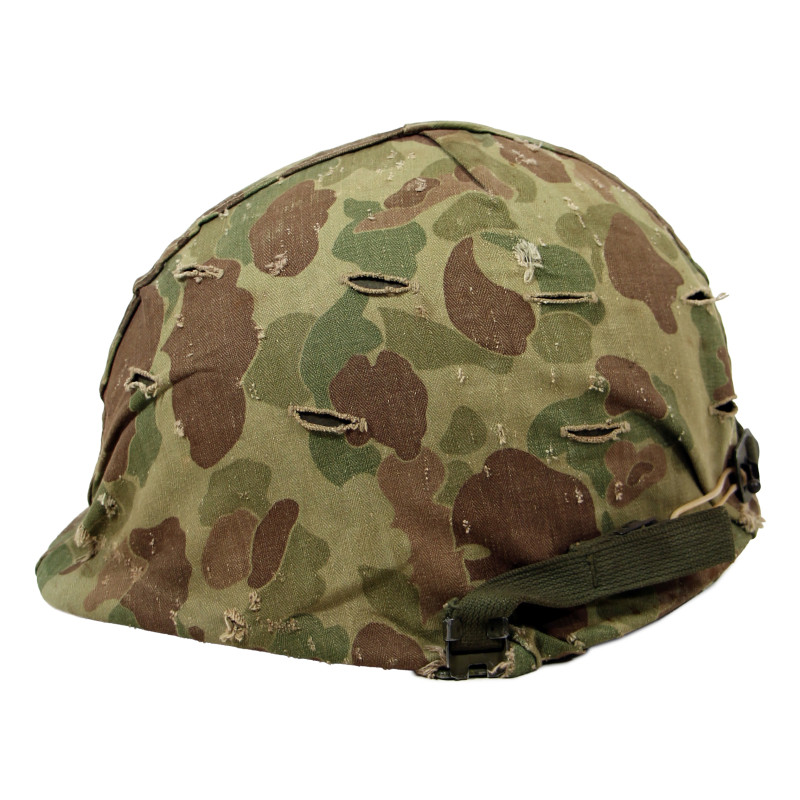 Casque M1, pattes mobiles, liner Westinghouse, couvre-casque camouflé, USMC, Corée