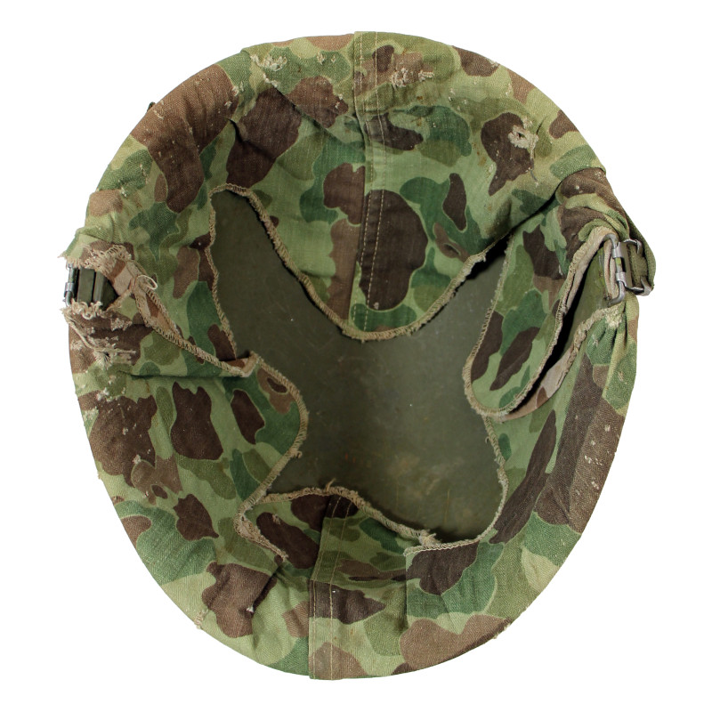 Casque M1, pattes mobiles, liner Westinghouse, couvre-casque camouflé, USMC, Corée