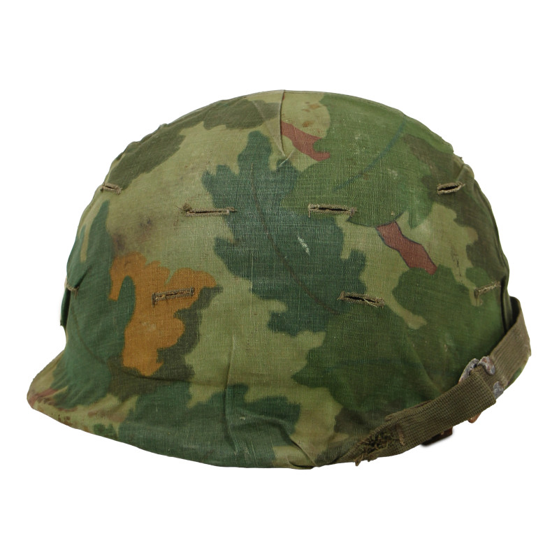 Helmet, M1, Complete, with Camouflage Cover, Captain, Vietnam War