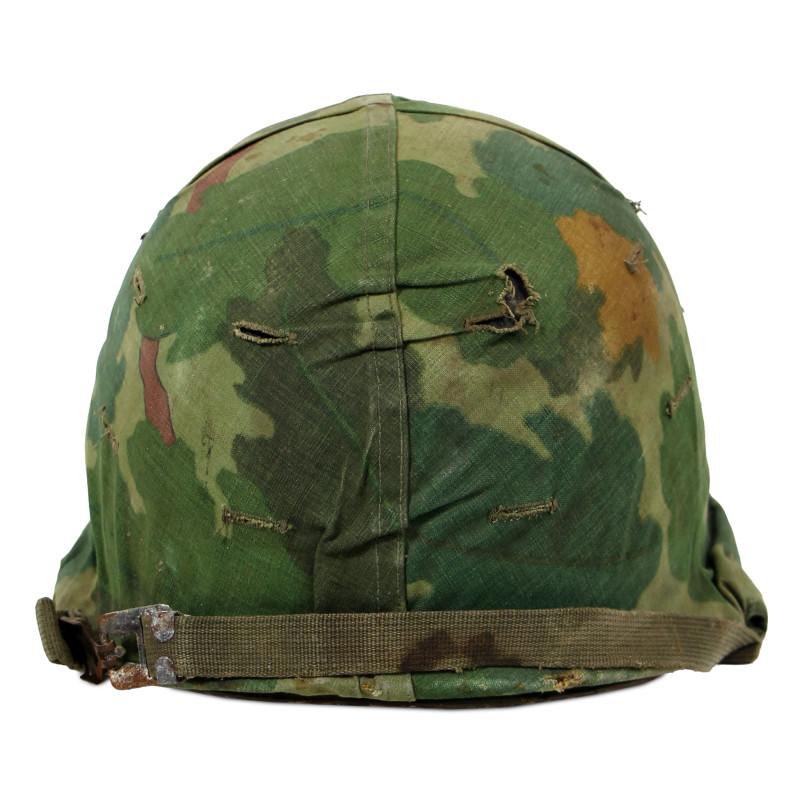 Helmet, M1, Complete, with Camouflage Cover, Captain, Vietnam War