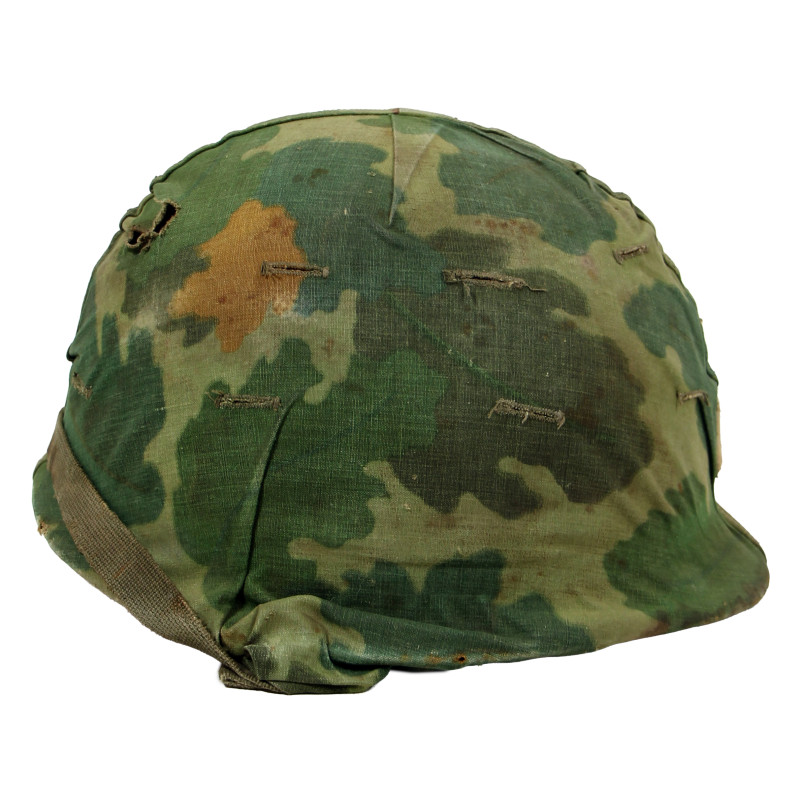 Helmet, M1, Complete, with Camouflage Cover, Captain, Vietnam War