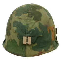 Casque M1, complet, avec couvre-casque Mitchell, Captain, Viêt-Nam