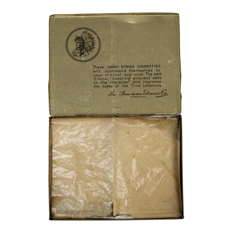 Tin, 50-Cigarette, LUCKY STRIKE, Flat Fifties