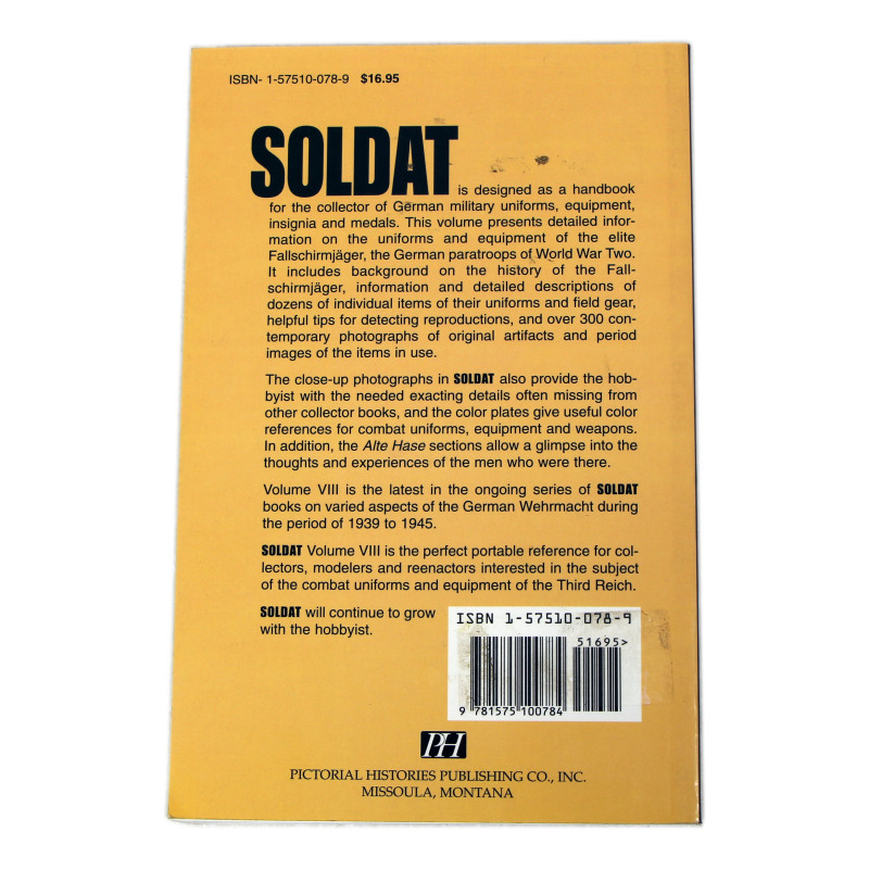 Livre, Soldat - The World War II German Army Combat Collector's Handbook, Volume Eight, Fallschirmjäger