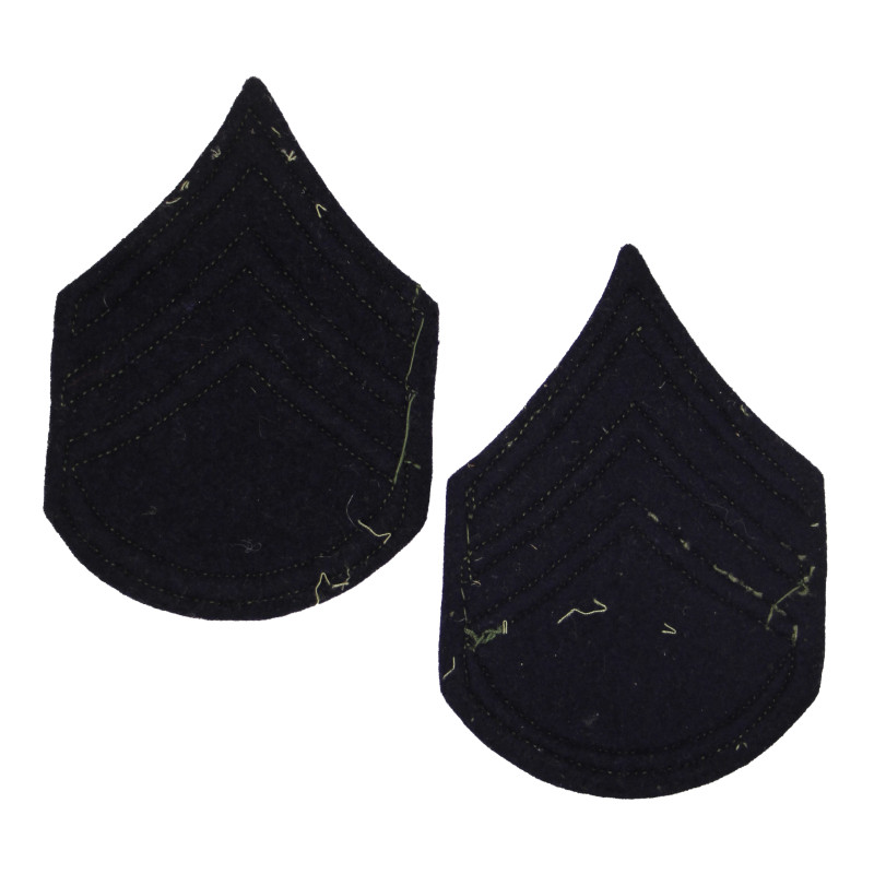 Chevrons de Staff Sergeant, US Army, OD, feutre