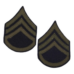 Stripes, Rank, Staff Sergeant, US Army, Felt, OD