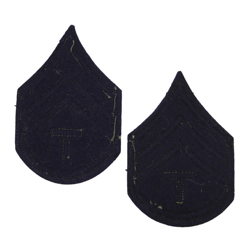 Chevrons de Technician 3rd Grade, US Army, OD, feutre