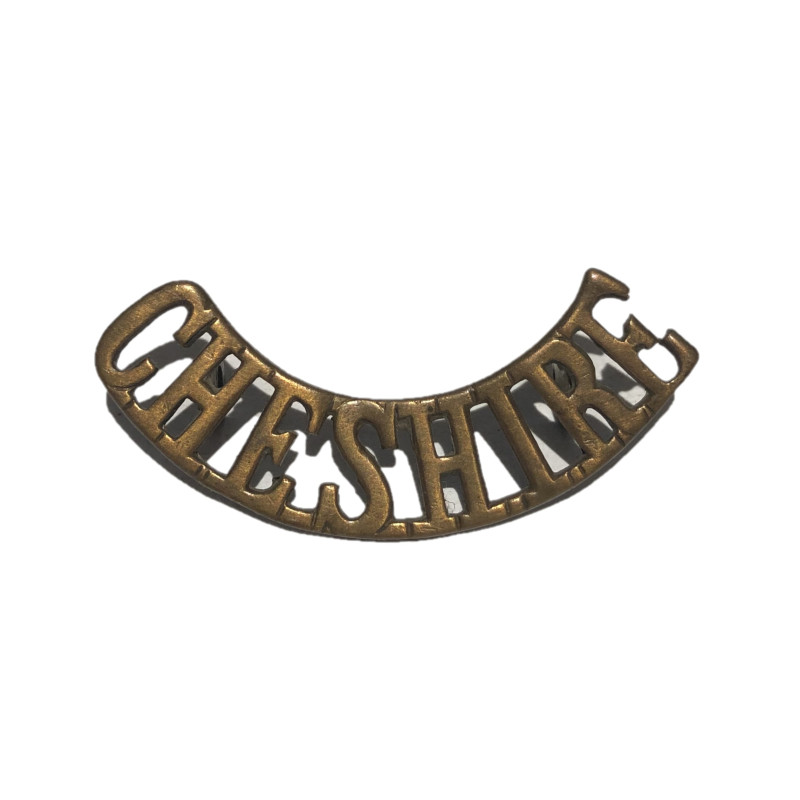 Title en laiton, Cheshire Regiment, WWI