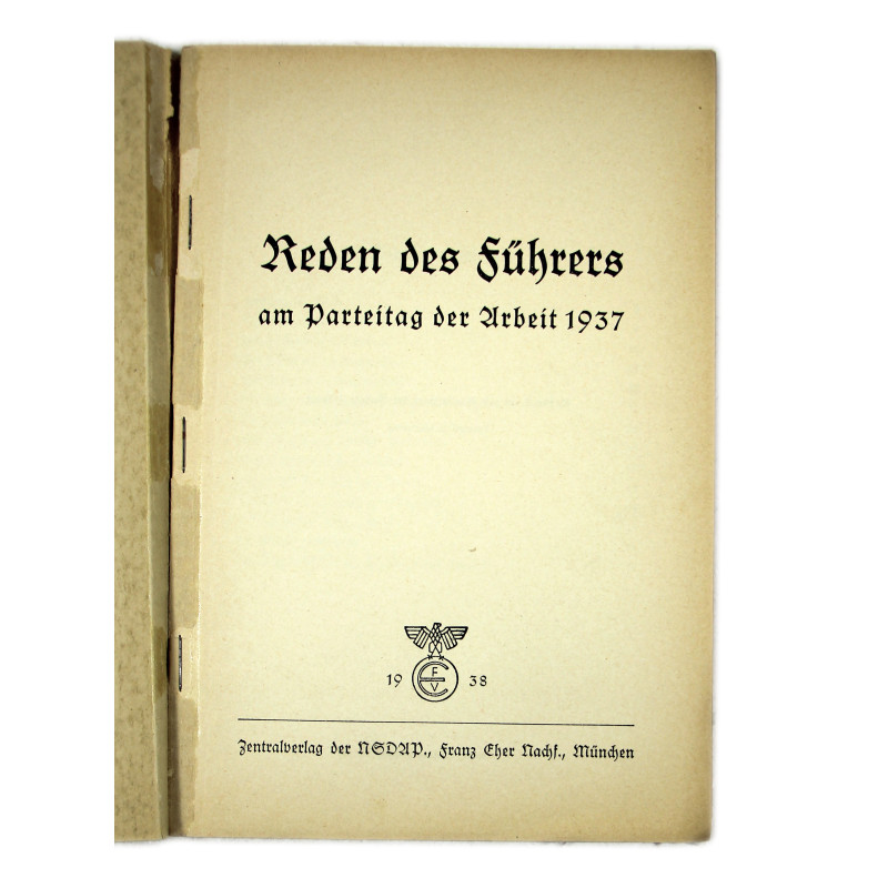 Speech, Adolf Hitler's, NSDAP Congress, Reden des führers am Parteitag der Arbeit, 1937