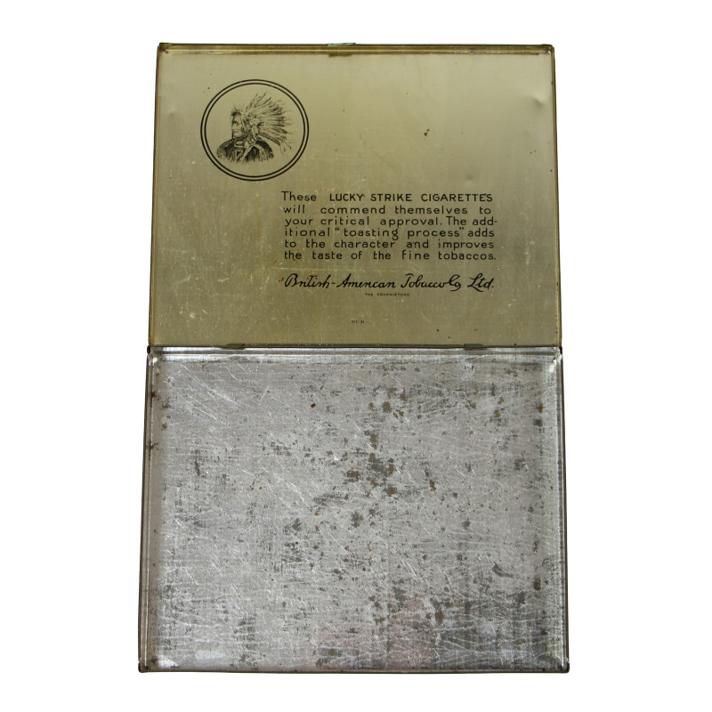 Tin, 50-Cigarette, LUCKY STRIKE, Flat Fifties