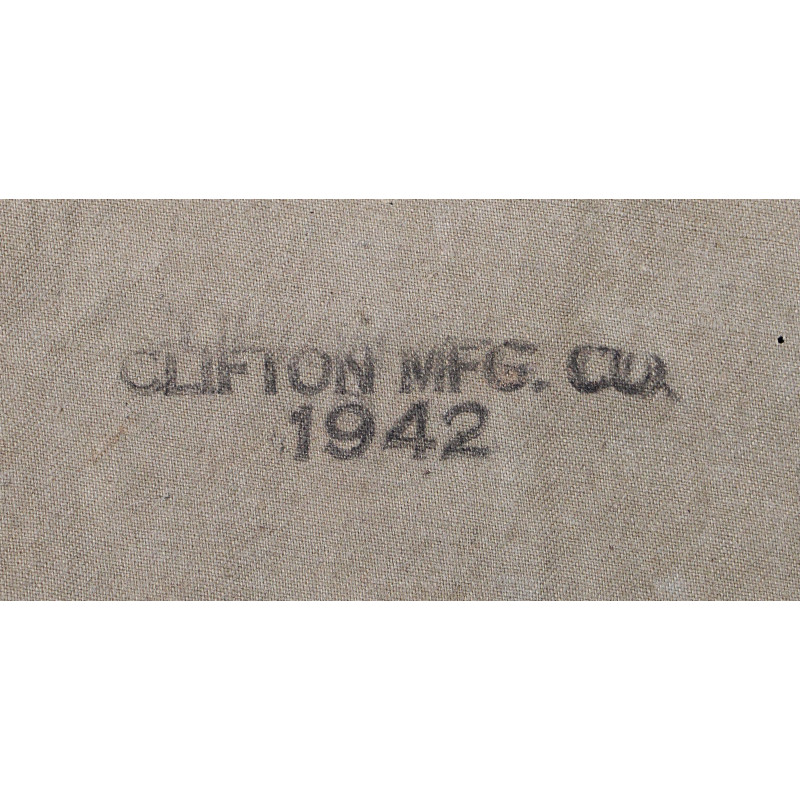 Demi-toile de tente, 1er type, US Army, CLIFTON MFG. CO. 1942