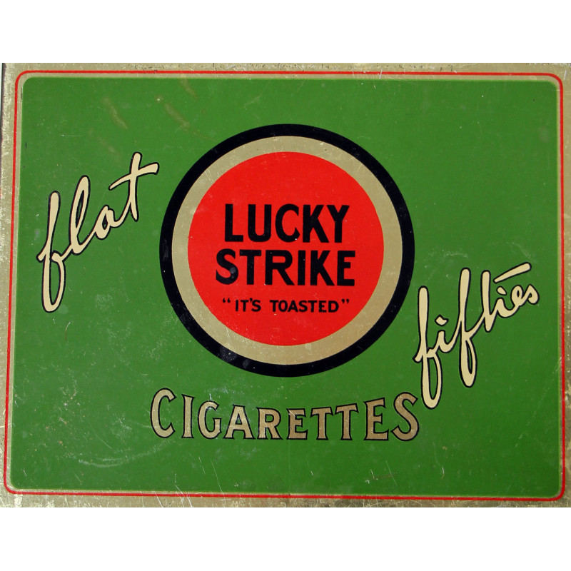 Tin, 50-Cigarette, LUCKY STRIKE, Flat Fifties