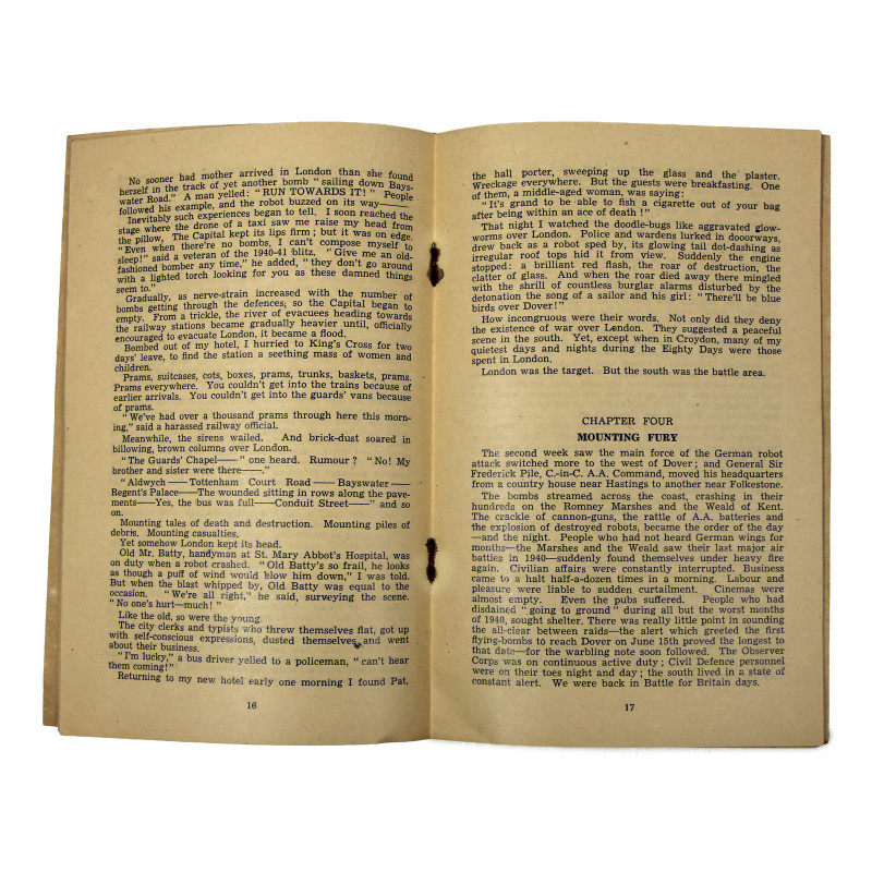 Brochure britannique, Flying Bomb - The Story of V.1 and V.2, 1945