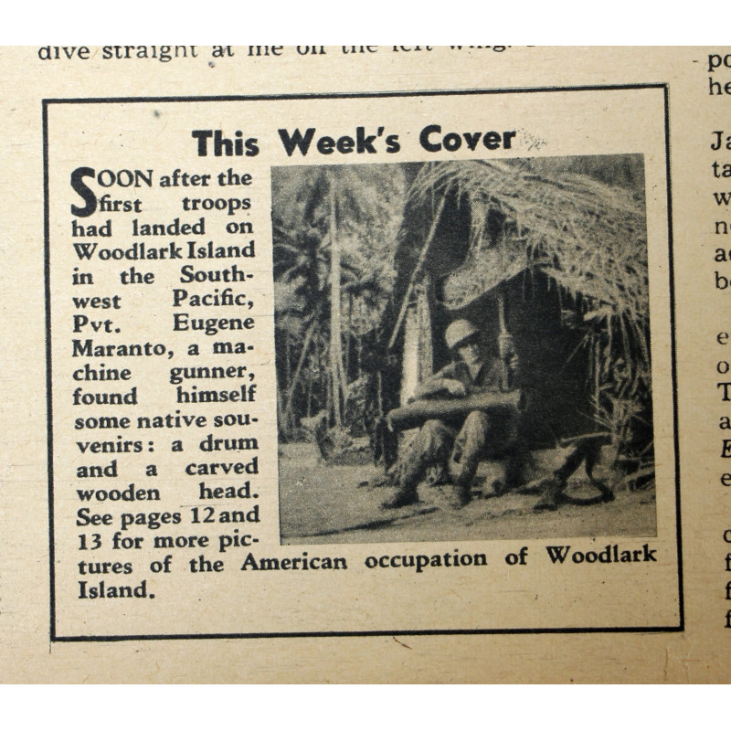 Magazine YANK, British Edition, 29 août 1943, "Souvenir Hunting, Southwest Pacific"