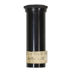 Tube de comprimés, Ipecac and Opium Powder, 5-Gr. Tabs, vide