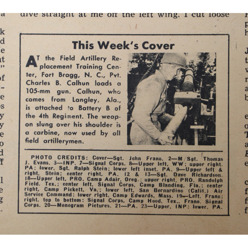 Magazine, YANK, September 3, 1943, 'Cannoneer'
