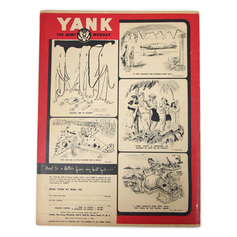 Magazine YANK, 3 septembre 1943, "Cannoneer"