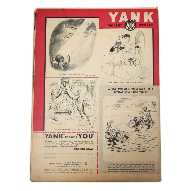 Magazine, YANK, September 10, 1943, 'Imported Stuff'
