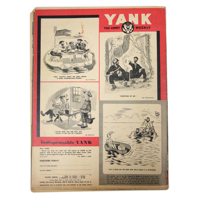 Magazine, YANK, November 26, 1943, 'The Enemy is Very Near'