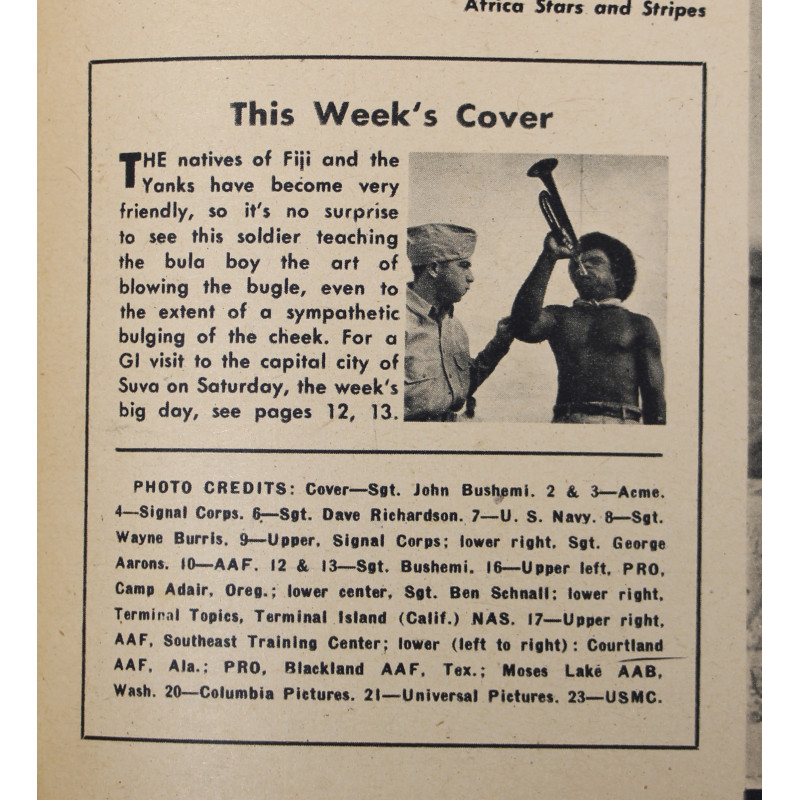Magazine, YANK, December 17, 1943, 'Fijian Pupil'