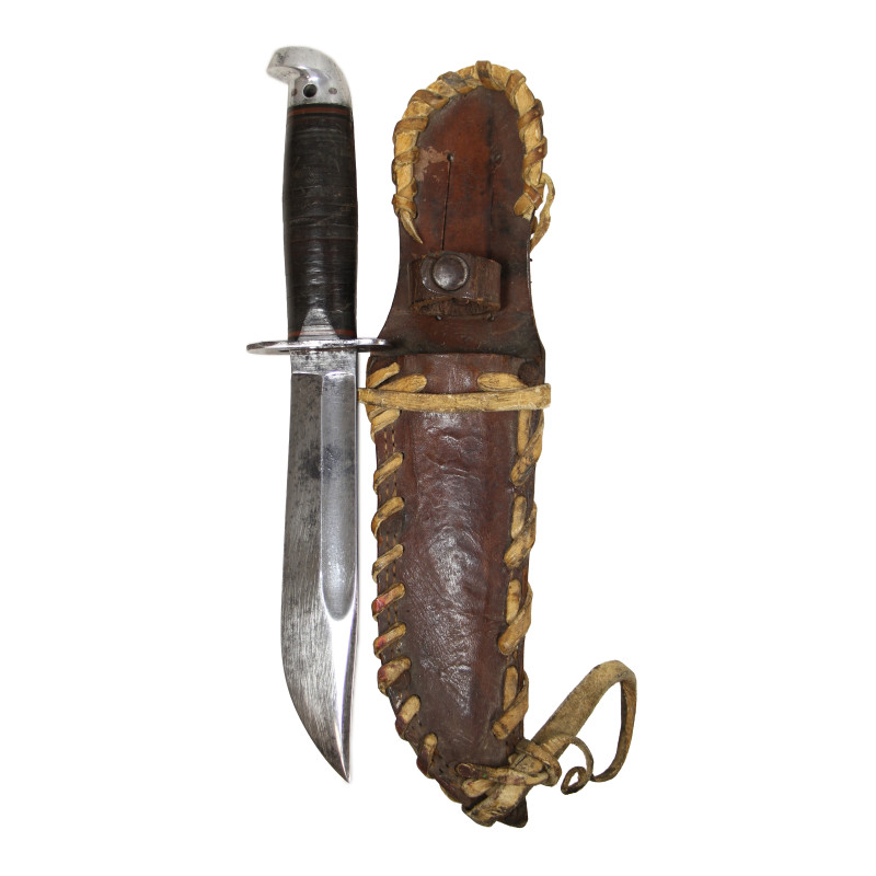 Knife, Fighting, WESTERN, Shark, with Leather Scabbard