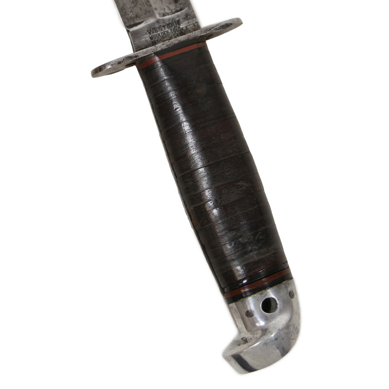 Couteau de combat, WESTERN, Shark, avec fourreau en cuir