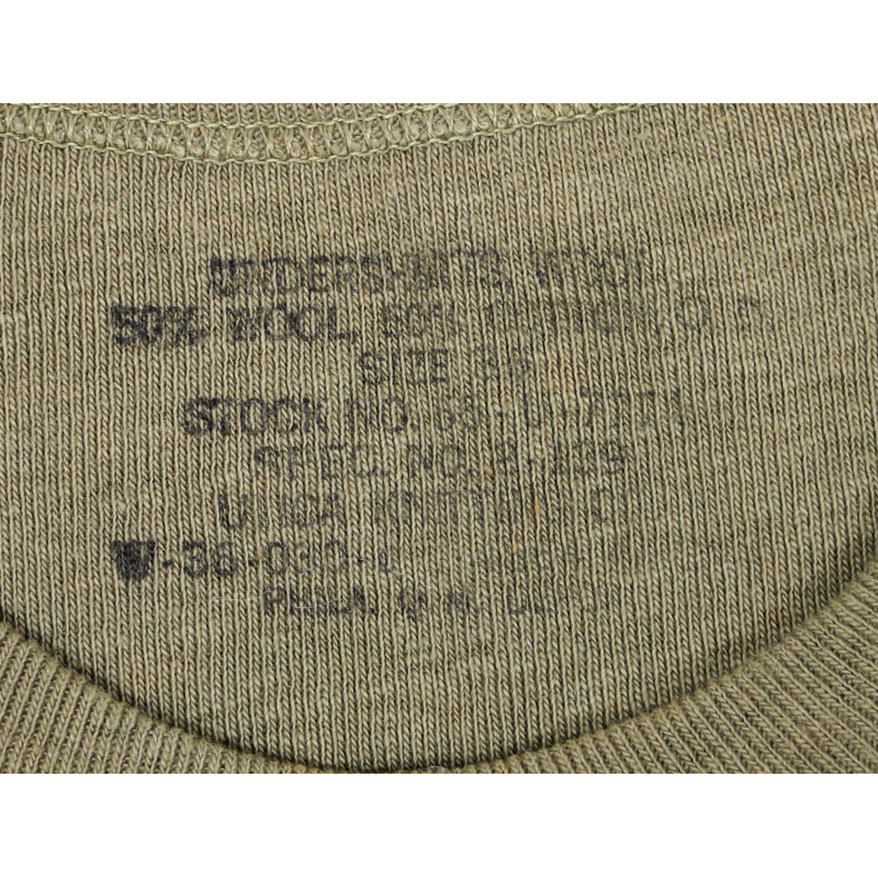 Maillot de corps, US Army, manches longues, OD, taille 36