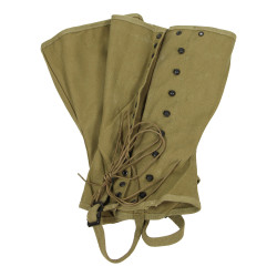 Guêtres en toile, US Army, 3R, FRASER PRODUCTS CO. 1942