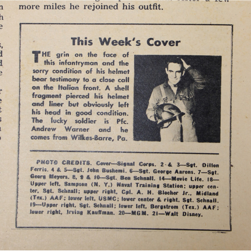 Magazine, YANK, March 17, 1944, 'Close One', 2/504th PIR, 82nd Airborne Division