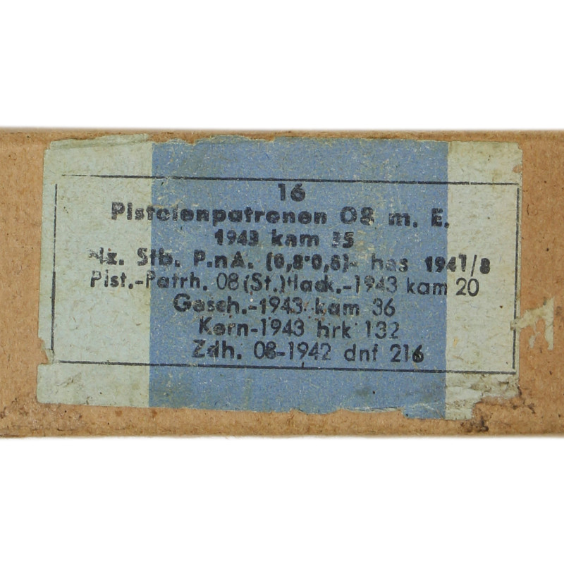 Box, Cartridge, Pistol, German, 9mm, 1942-1944