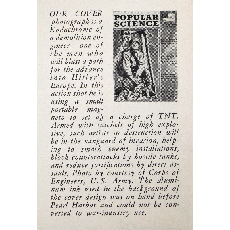 Magazine, Popular Science, août 1943