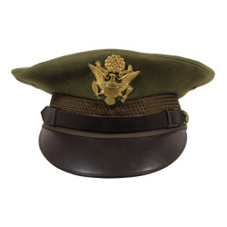 Cap, Visor, Officer's, US Army, 1st Lt. David Moncur, Co. H, 379th Inf. Regt., 95th Infantry Division, KIA, December 14, 1944