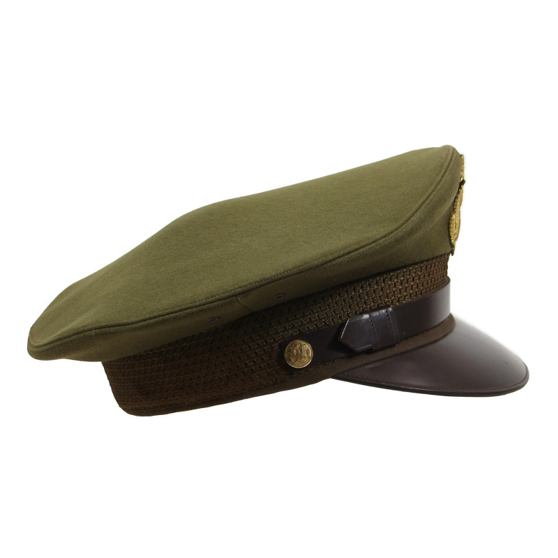 Casquette officier, US Army, 1st Lt. David Moncur, Co. H, 379th Inf. Regt., 95th Infantry Division, KIA, 14 décembre 1944