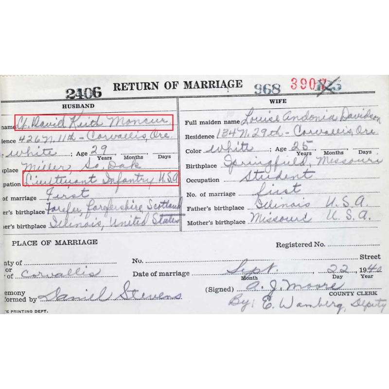 Cap, Visor, Officer's, US Army, 1st Lt. David Moncur, Co. H, 379th Inf. Regt., 95th Infantry Division, KIA, December 14, 1944