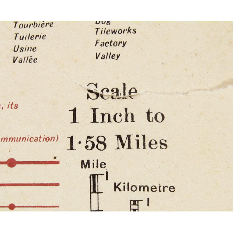Carte britannique, ALENÇON-MAYENNE, 1944, 2e Division blindée