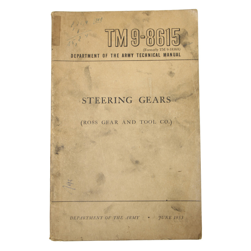 Manual, Technical, TM 9-8615, Steering Gears (Ross Gear and Tool Co.), 1953