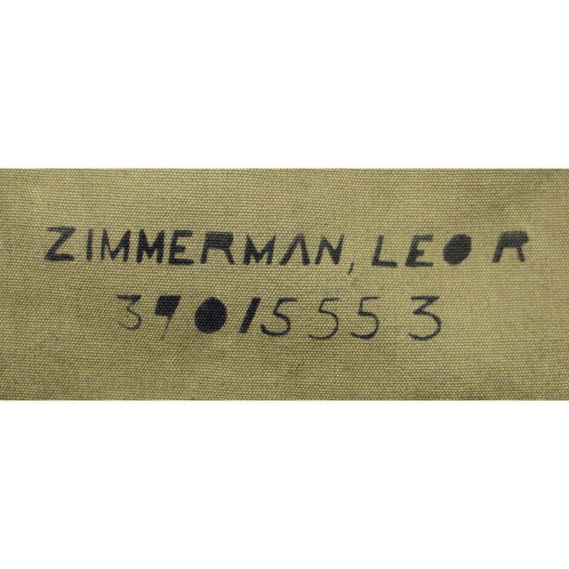 Bag, Field, M-1936, T/5 Leo Zimmerman, 22nd Armored Eng. Bn., 5th Armored Division, ETO