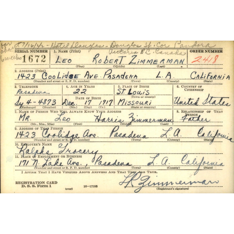 Musette M-1936, T/5 Leo Zimmerman, 22nd Armored Eng. Bn., 5th Armored Division, ETO