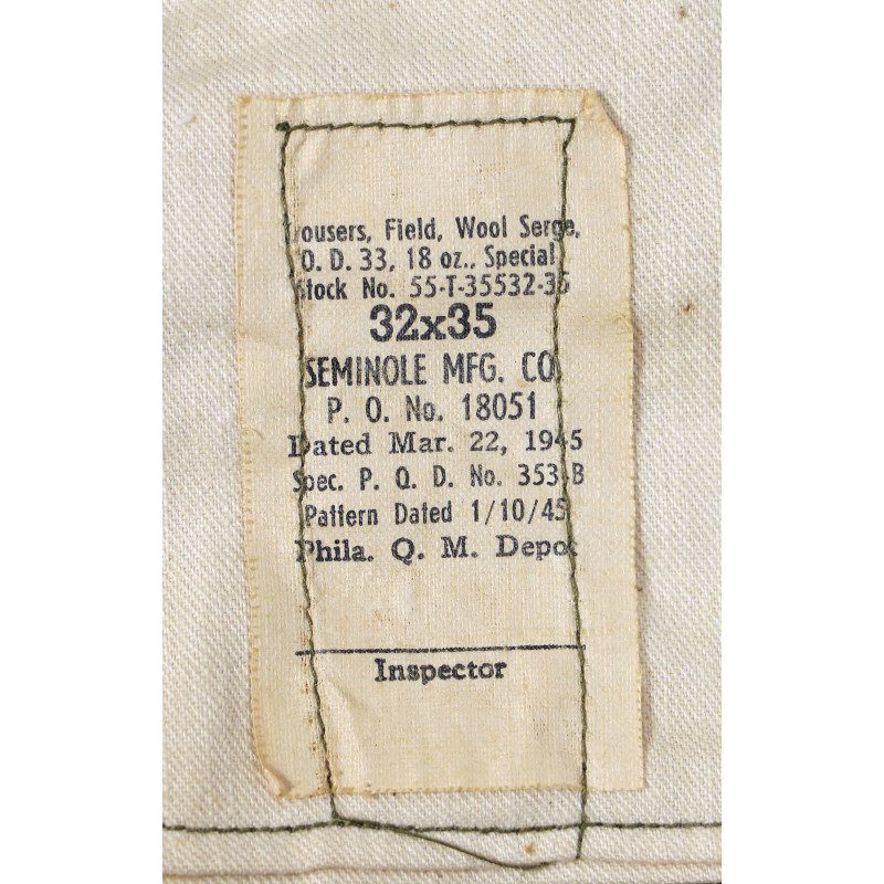 Pantalon moutarde, Special, 32 x 35, 1945