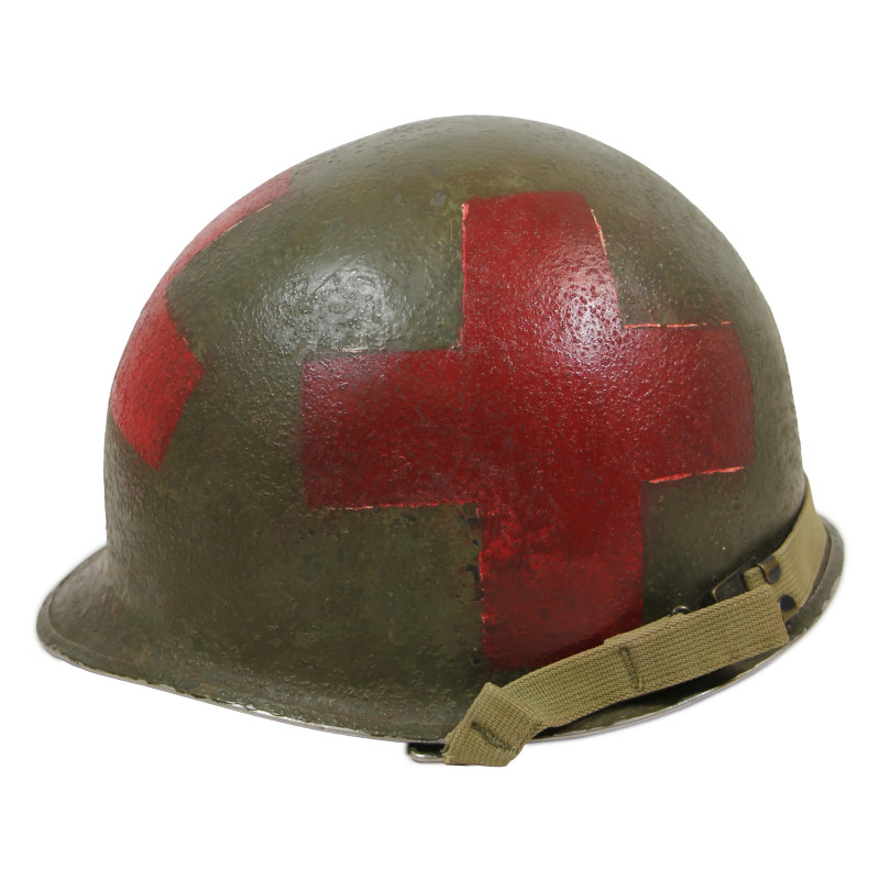 Casque M1, Schlueter, Medic, trois croix rouges